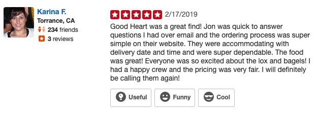 Good Heart Catering Review  Good Heart Catering Review