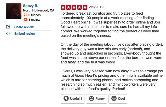 Good Heart Catering Yelp